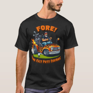 Camiseta Golfe Flaming de Golfe e Golfe com Estilo T-Shi
