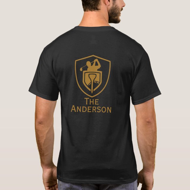 Camiseta Golfe Moderno Dourado (Verso)
