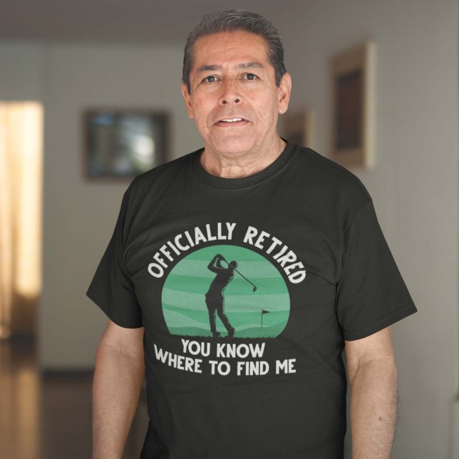 Camiseta Golfe Oficialmente Aposentado (Criador carregado)