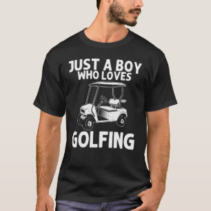 Camiseta Golfe Para Rapazes Golfer Golfe Carrinho De Golfe