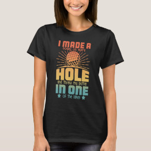 Camiseta Golfe Retro Buraco Em Um Golfe Trocadilho Golfe Go