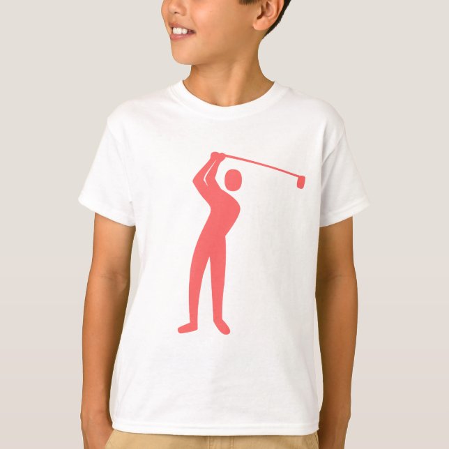 Camiseta Golfe - Rosa Tropical (Frente)