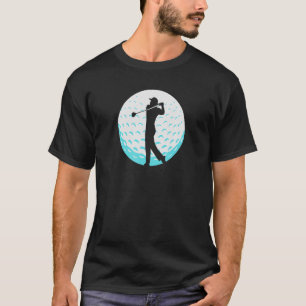 Camiseta Golfe Swing Golfer Jogando Golfe Silhouette Golf B