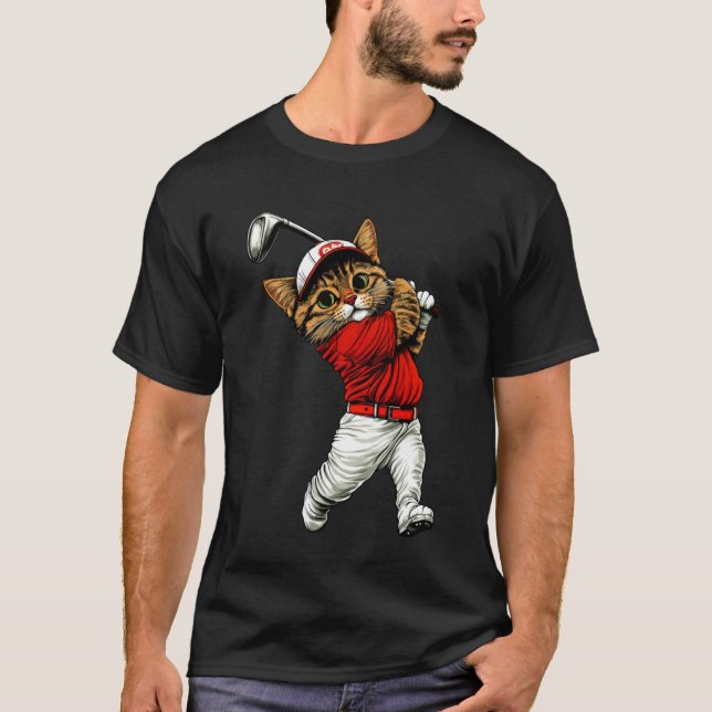 Camiseta Golfeiro de Gato Manga Longa (Frente)