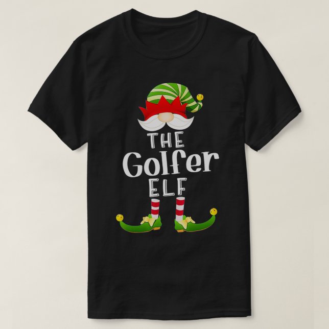 Camiseta Golfer Elf Group Christmas Funny Pajama (Frente do Design)