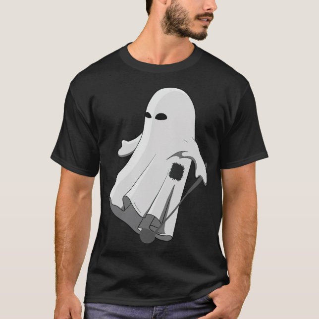 Camiseta Golfer Halloween Costume Fantasma Golf Ball Roupa  (Frente)