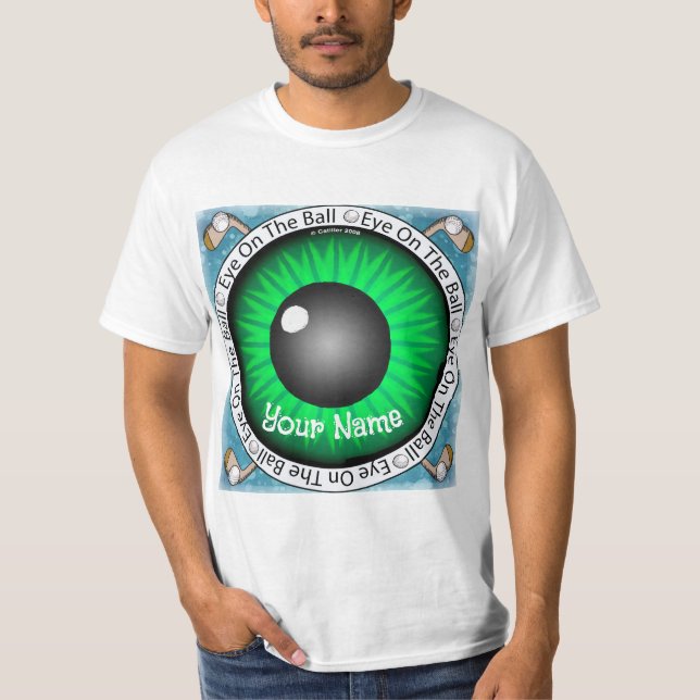 Camiseta Golfer Olho Verde Na Bola  (Frente)
