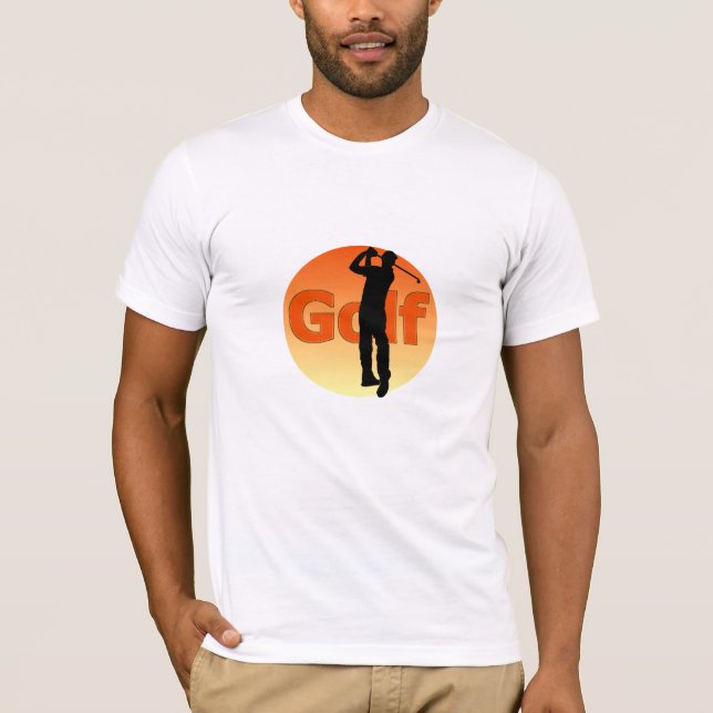 Camiseta Golfer Silhouette Sunset (Frente)
