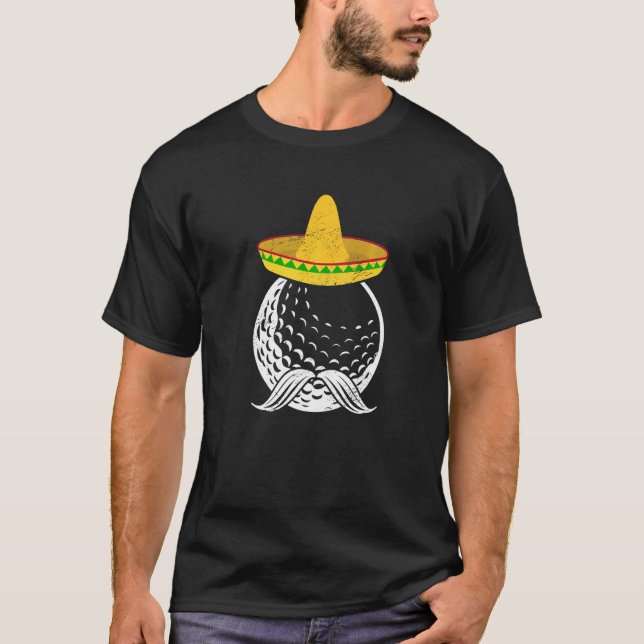 Camiseta Golfer Sombrero Festival Mexicano Cinco de Mayo Go (Frente)