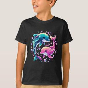Camiseta Golfim Colorido Arte Oceânica Animal Marinho Vibra