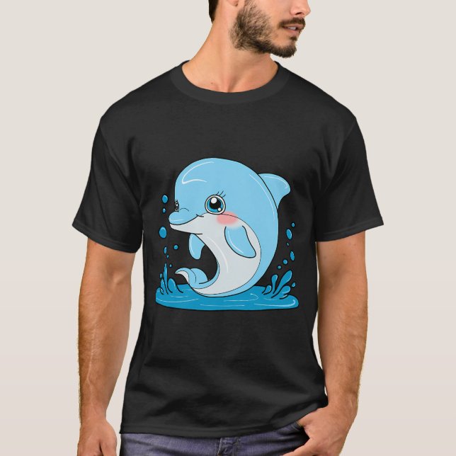 Camiseta Golfimho de desenho animado (Frente)