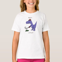Camiseta Golfing aposentado engraçado do dinossauro de