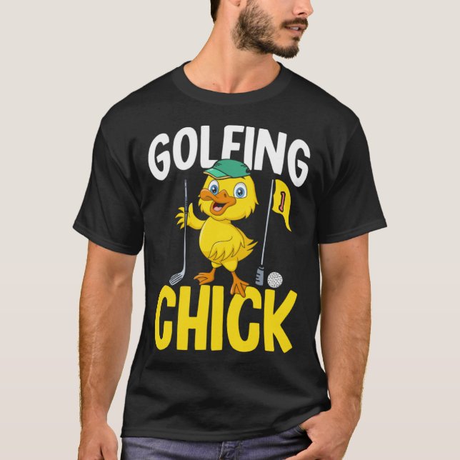 Camiseta Golfing Chick Women Cute Golfing Ladies Golf (Frente)