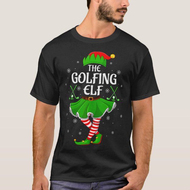 Camiseta Golfing Elf Christmas Girls Women Elf Squad Xmas F (Frente)
