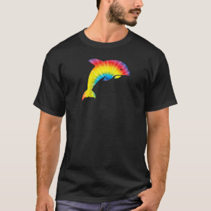 Camiseta Golfinhão Tie Dye Golfinho Arco-íris Impressão Bel