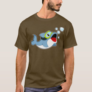 Camiseta Golfinho Ao Mergulho Com Bolhas De Água