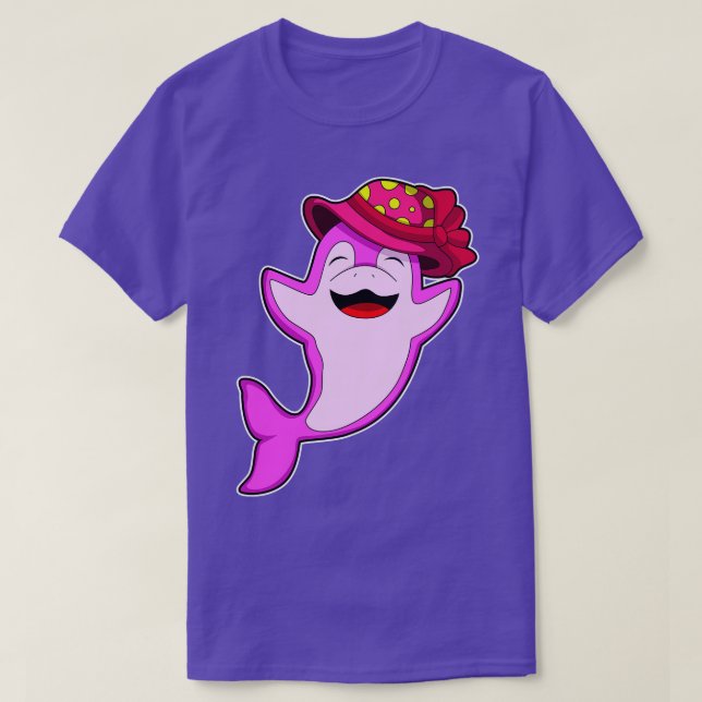 Camiseta Golfinho com chapéu vermelho (Frente do Design)