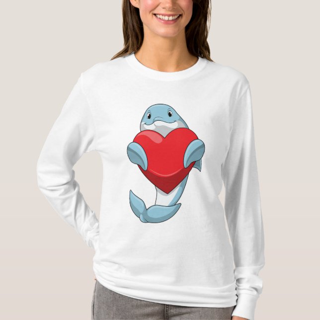 Camiseta Golfinho com Coração (Frente)