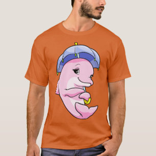 Camiseta Golfinho com guarda-chuva