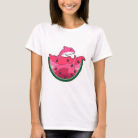 Golfinho com melancia