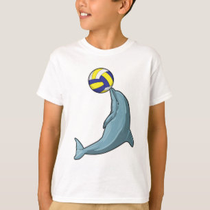 Camiseta Golfinho com voleibol