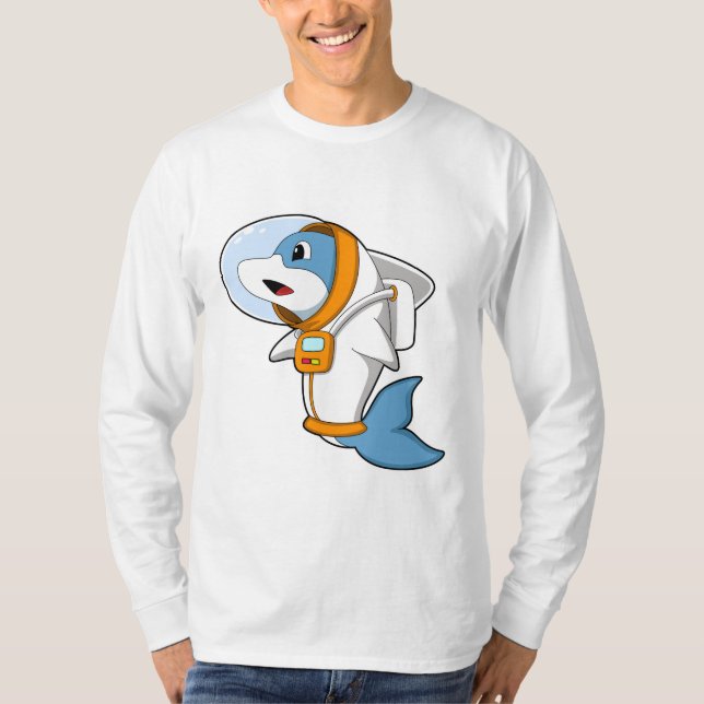 Camiseta Golfinho como astronauta com fantasia (Frente)