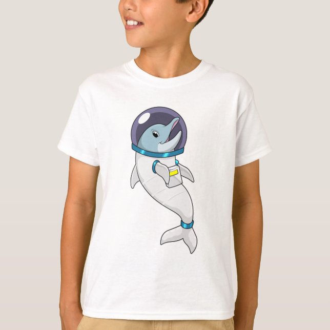 Camiseta Golfinho como Astronauta Fantasiado (Frente)