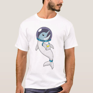 Camiseta Golfinho como astronauta na fantasia