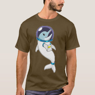 Camiseta Golfinho como astronauta na fantasia