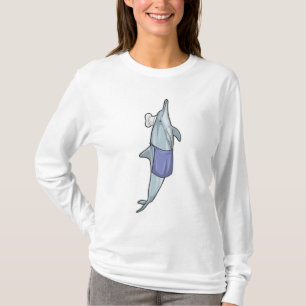 Camiseta Golfinho como cozinheiro com chapéu de chef