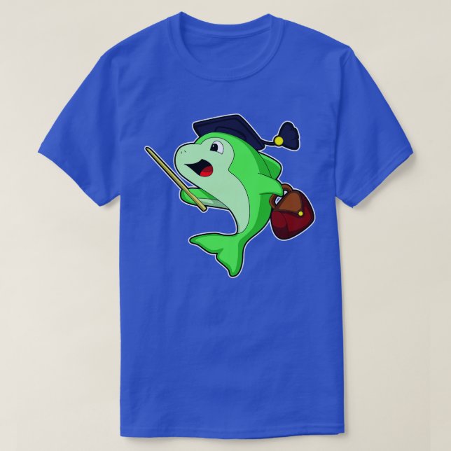 Camiseta Golfinho como Professor com Ponteiro de Bag (Frente do Design)