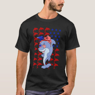Camiseta Golfinho de Bandeira Americano Dolphin 4 De Julho