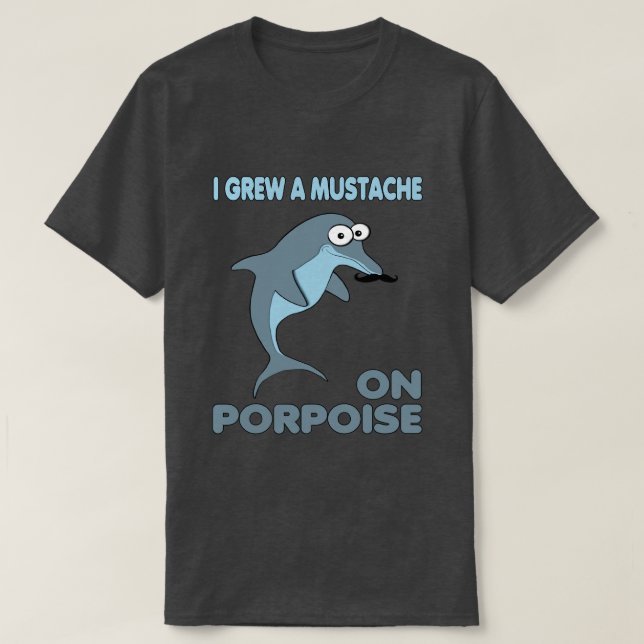 Camiseta Golfinho de bigode em Porpoise (Frente do Design)