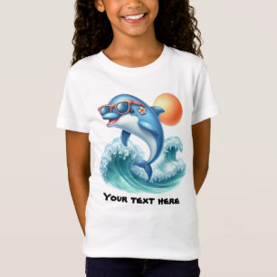 Camiseta Golfinho de praia fofo