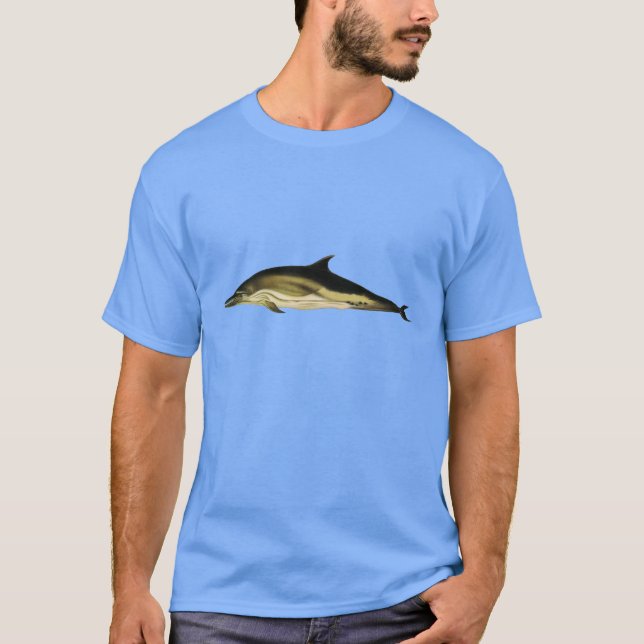 Camiseta Golfinho Delphinus Delphis, Animais Marinhos Vinta (Frente)