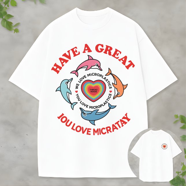 Camiseta Golfinho Divertido Conscientização Ecológica Nós A (Criador carregado)