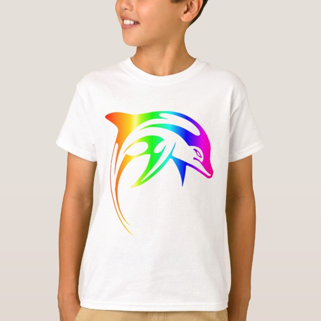 Camiseta Golfinho do arco-íris (Frente)