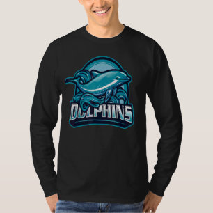 Camiseta Golfinho Do Oceano Azul Para Homens Crianças Menin