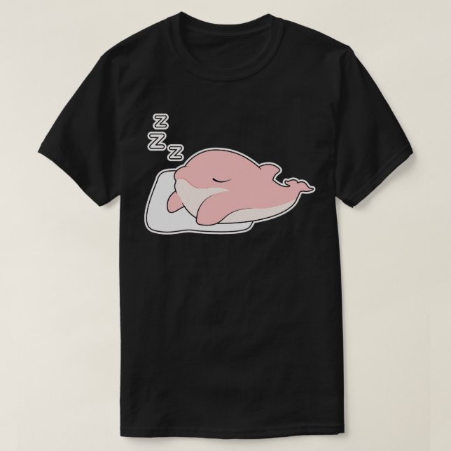 Camiseta Golfinho dormindo no Travesseiro (Frente do Design)