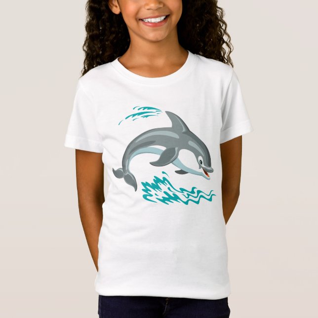 Camiseta golfinho dos desenhos animados (Frente)