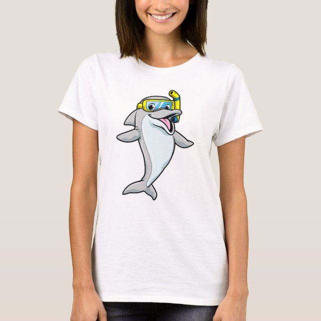 Camiseta Golfinho em mergulho com Snorkel (Frente)