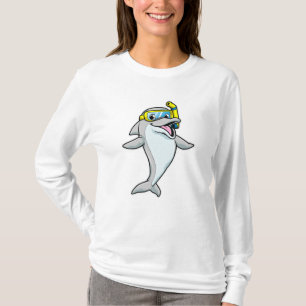 Camiseta Golfinho em mergulho com Snorkel