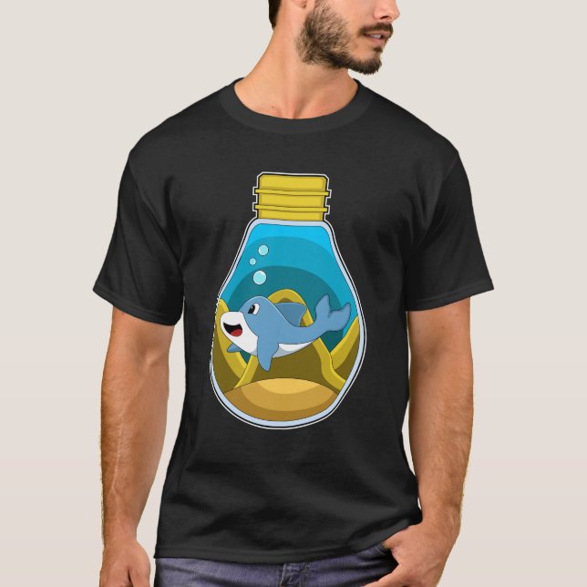 Camiseta Golfinho em Nadação no Aquário (Frente)