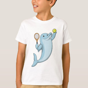 Camiseta Golfinho em Tênis com raquete Tênis