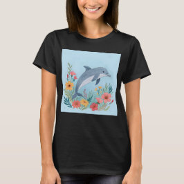 Camiseta Golfinho Floral