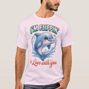 Camiseta Golfinho fofo de São Valentim – Estou de cabeça pa