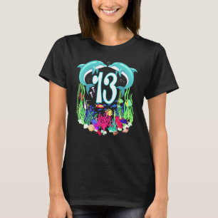 Camiseta Golfinho Fofo debaixo do Mar de 13 Anos de Merchan