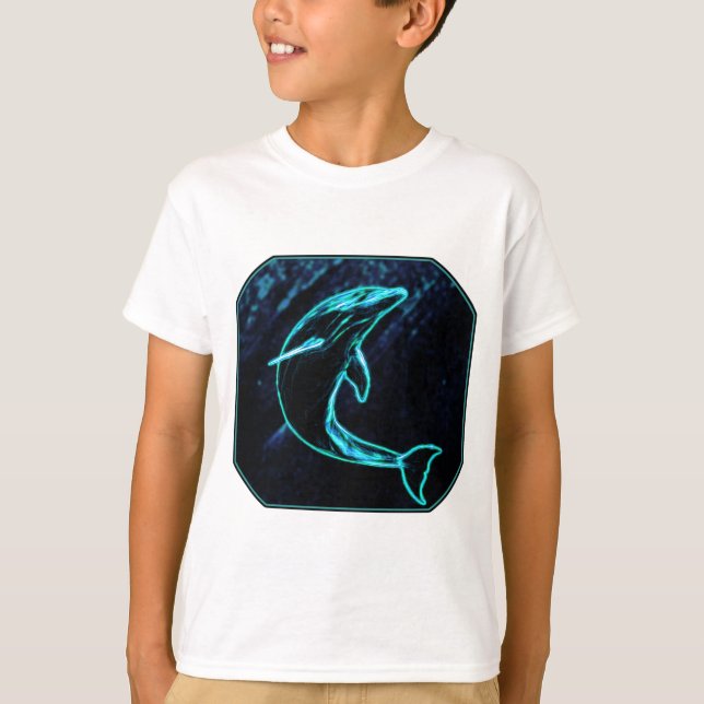 Camiseta Golfinho (golfinho claro) (Frente)