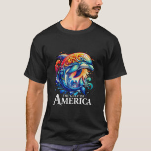 Camiseta Golfinho Gráfico da América dos EUA Nunca Esquece 