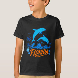 Camiseta Golfinho homens florida brincalhão ondas oceânicas